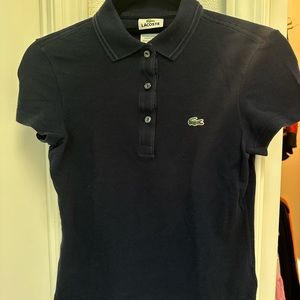 Lacoste Women’s Navy Pique Polo | Size 34/Small